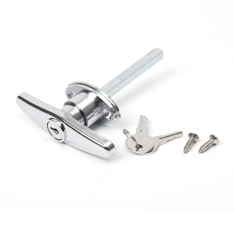 Garage Door T-Handle with Key | Keyed External Lock Handle – Model WT-L80010
