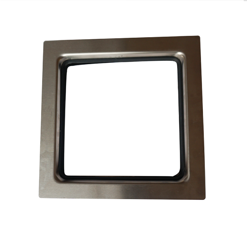 Stainless Steel Square Window with Glass | Garage Door Glass Insert – Model WT-W110010