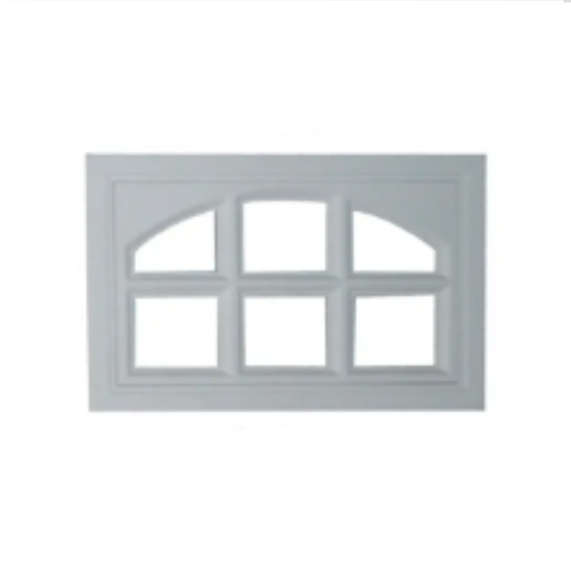 Garage Door White Decorative Window | Ornamental Upper Panel Insert – Model WT-W110005