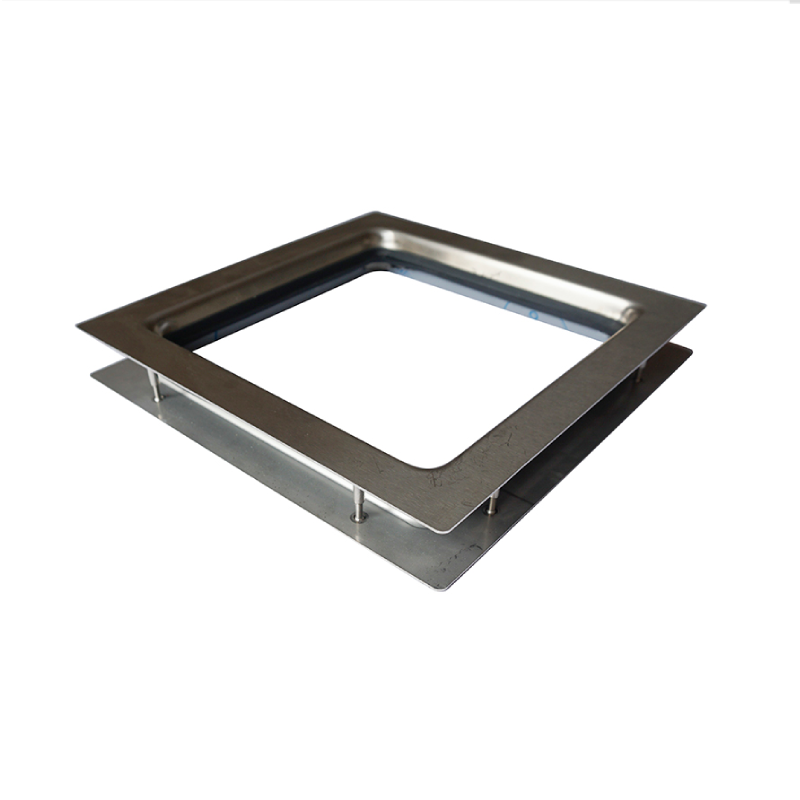 Stainless Steel Square Window with Glass | Garage Door Glass Insert – Model WT-W110010