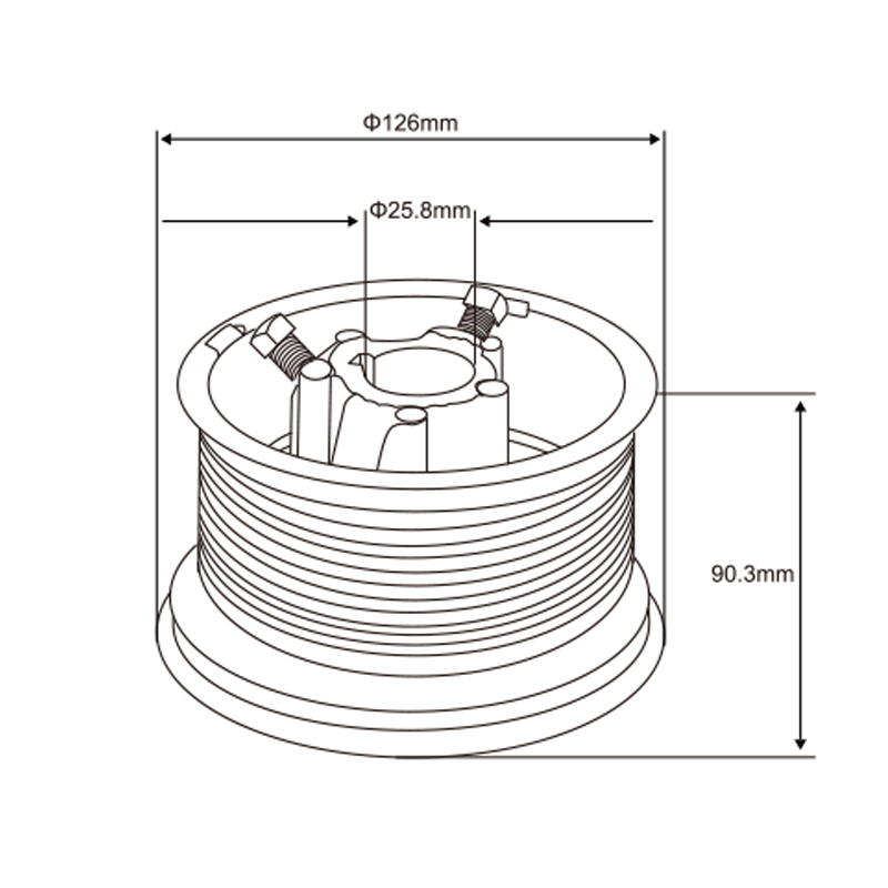 13′ Cable Drum | High-Lift Garage Door Cable Drum – Model WT-D10005