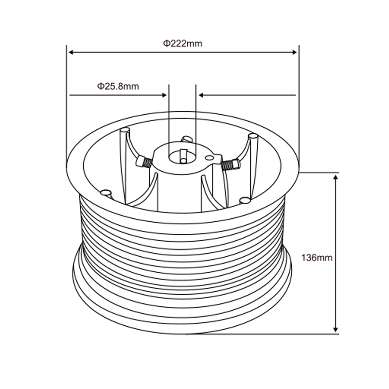 32′ Cable Drum | Industrial Length Cable Drum – Model WT-D10007