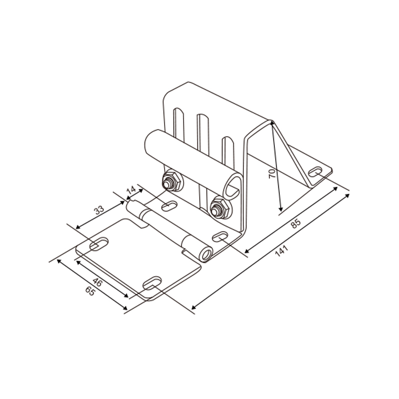 Galvanized Adjustable Side Hinge | Heavy-Duty Adjustable Panel Joint – Model WT-T60024