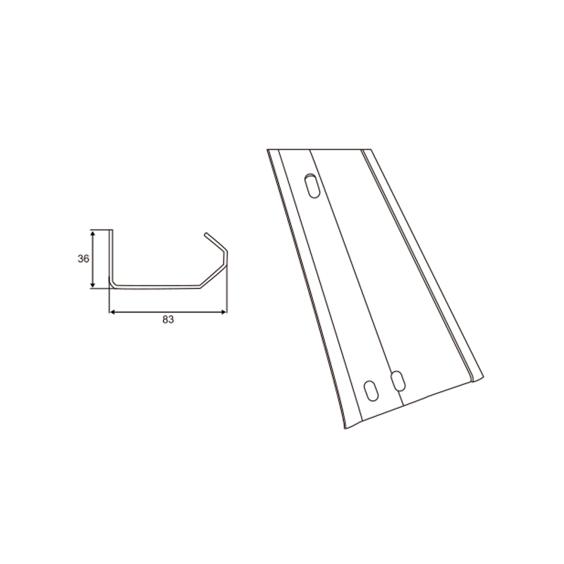 3" Vertical Track | Industrial Sectional Door Heavy-Duty Rail &ndash; Model WT-T50004