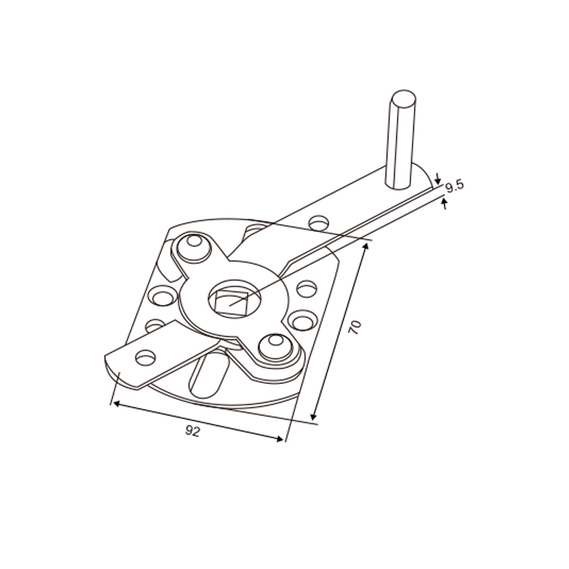 Swivel Latch Assembly | Rotating Locking Mechanism for Garage Doors – Model WT-L80016
