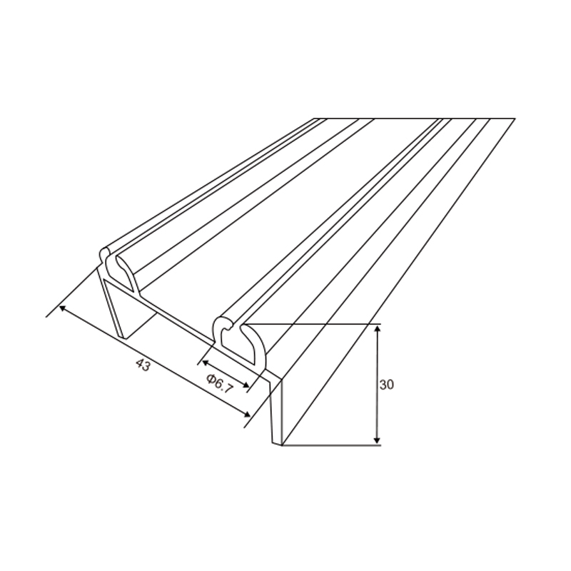 Rubber Bottom Profile | Flexible Garage Door Base Seal – Model WT-P100003