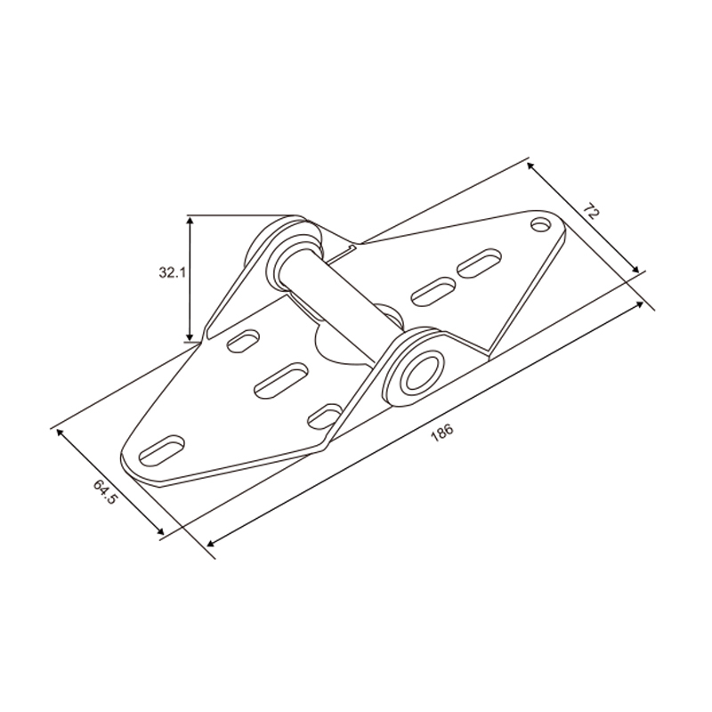 Galvanized Hinge #1 for Sectional Garage Door | 11 GA Corrosion-Resistant Connector – Model WT-T60016
