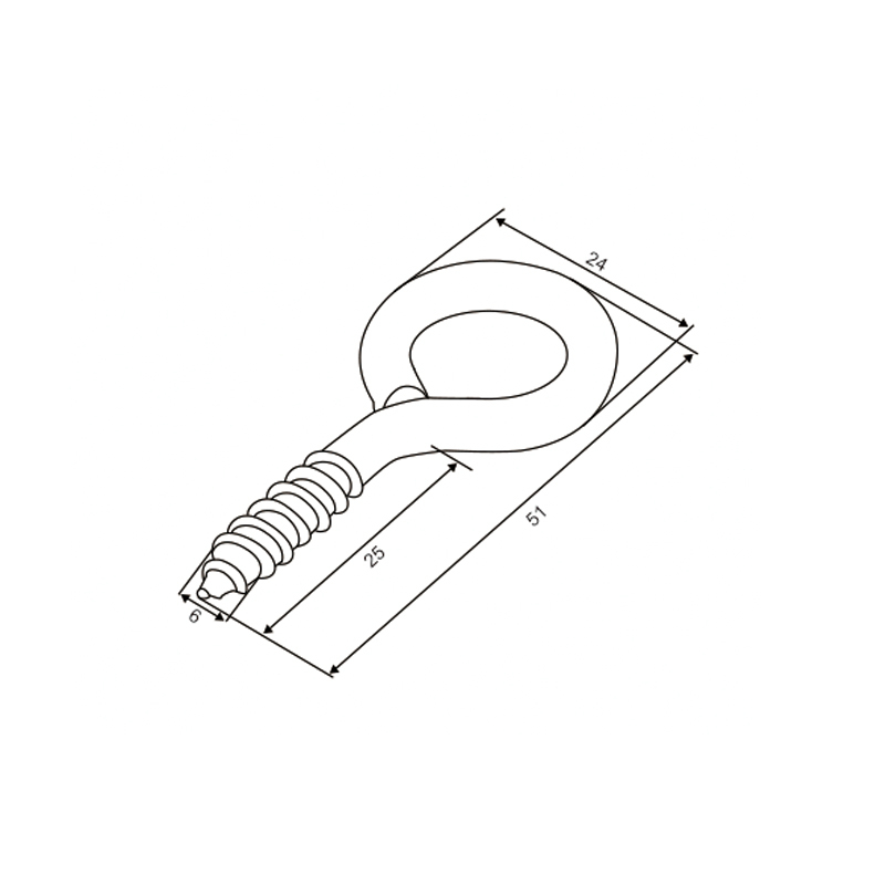 Garage Door Lifting Eye Bolt | Heavy-Duty Cable Anchor Bolt – Model WT-C12013
