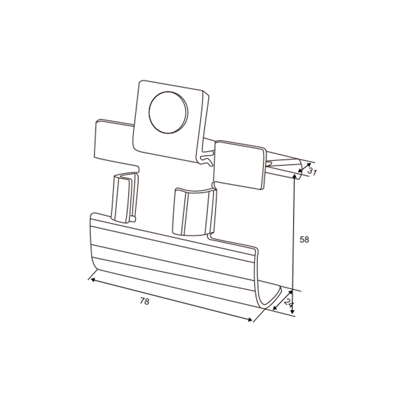 Angle Bracket for Double Track | Heavy-Duty Dual-Rail Mount &ndash; Model WT-T50032