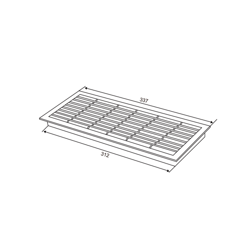 Black Plastic Air Vent with Fly Screen Mesh | Garage Door Ventilation Window – Model WT-W110008