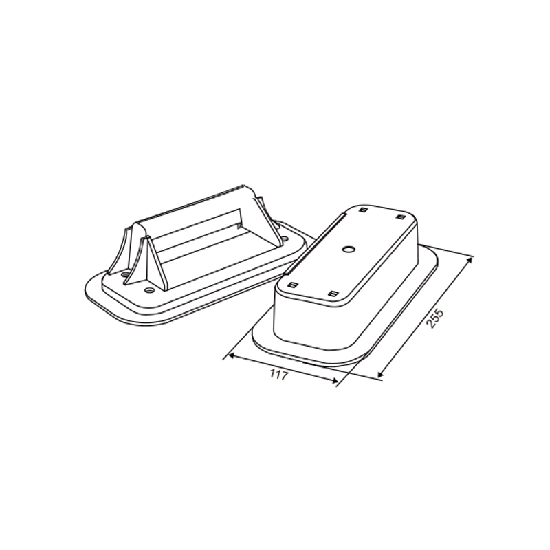 Industrial Plastic Handle | Heavy-Use Handle for Commercial Garage Doors – Model WT-L80024