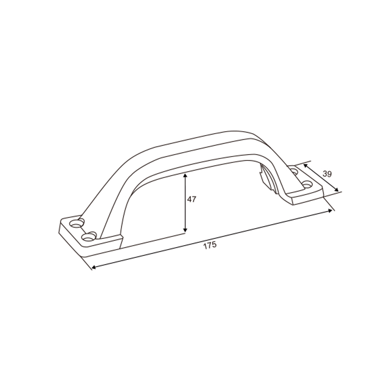 Garage Door Plastic Handle | Lightweight Exterior Handle Component – Model WT-L80025