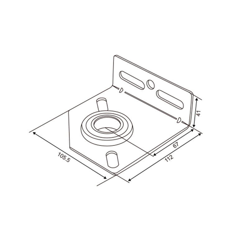 67 Series Residential Center Support Bracket | Garage Door Track Reinforcement – Model WT-B30006