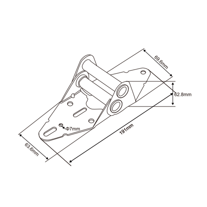 Galvanized Hinge #6 | Heavy-Gauge Panel Articulation Component – Model WT-T60011