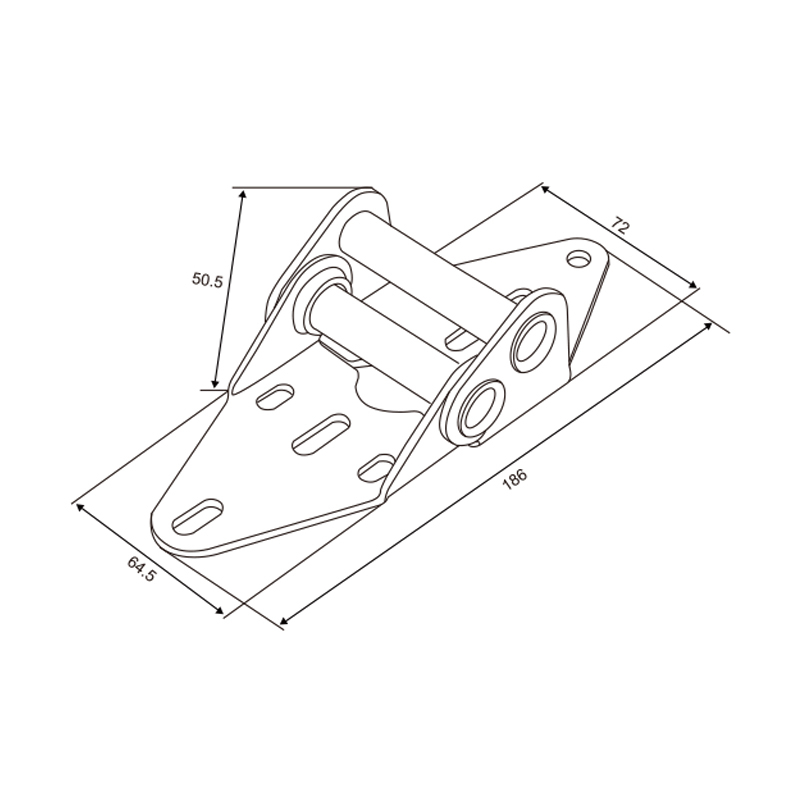Galvanized Hinge #4 for Sectional Garage Door | 11 GA Structural Panel Link – Model WT-T60019