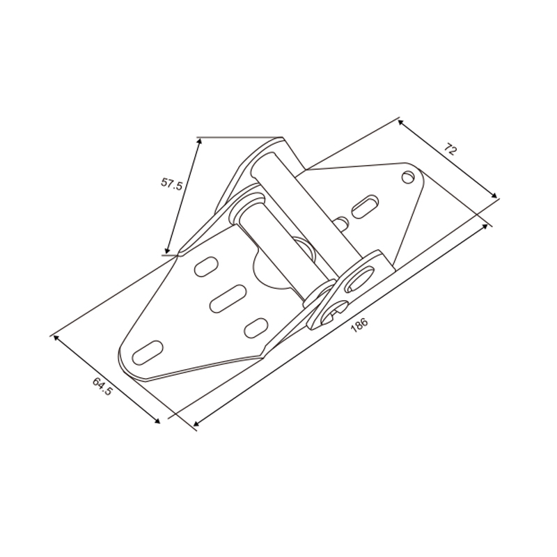 Galvanized Hinge #5 for Sectional Garage Door | 11 GA Load-Bearing Panel Connector – Model WT-T60020