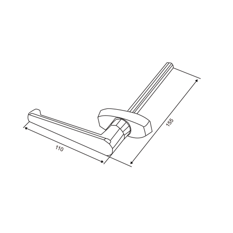 Garage Door T-Handle with Key | Exterior Security Handle – Model WT-L80011