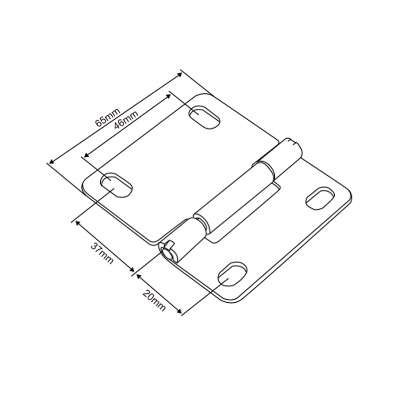 Galvanized Center Hinge | 2.0 mm Heavy-Duty Panel Connector – Model WT-T60031