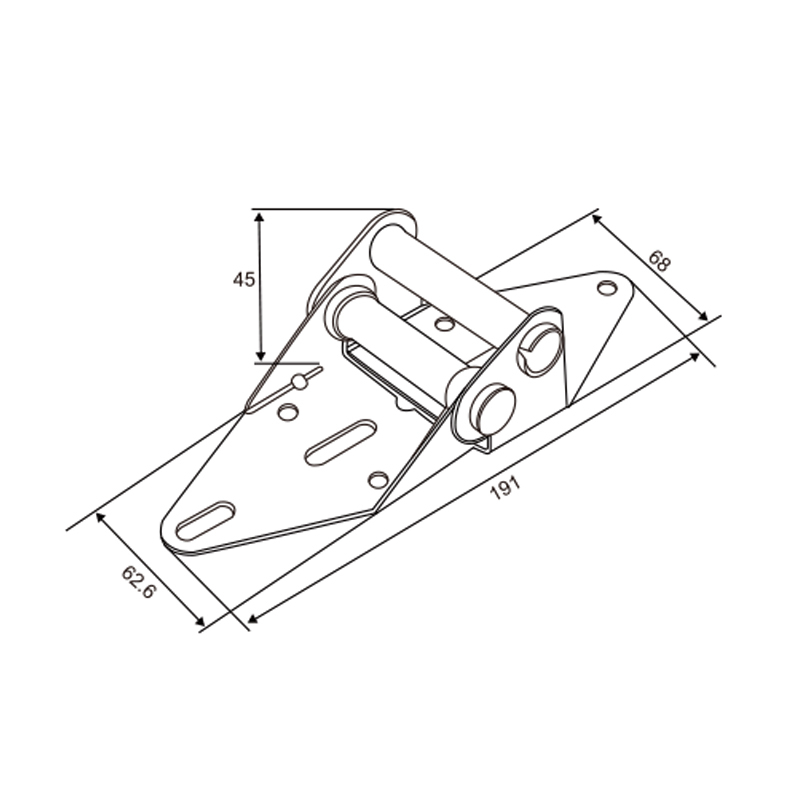 Galvanized Steel Hinge #3 for Sectional Garage Door | 14 GA Heavy-Duty Panel Joint – Model WT-T60014