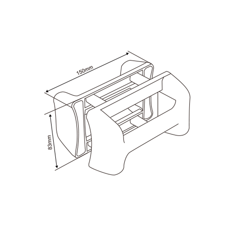 Industrial Plastic Handle | Durable Door Grip for Industrial Applications – Model WT-L80023