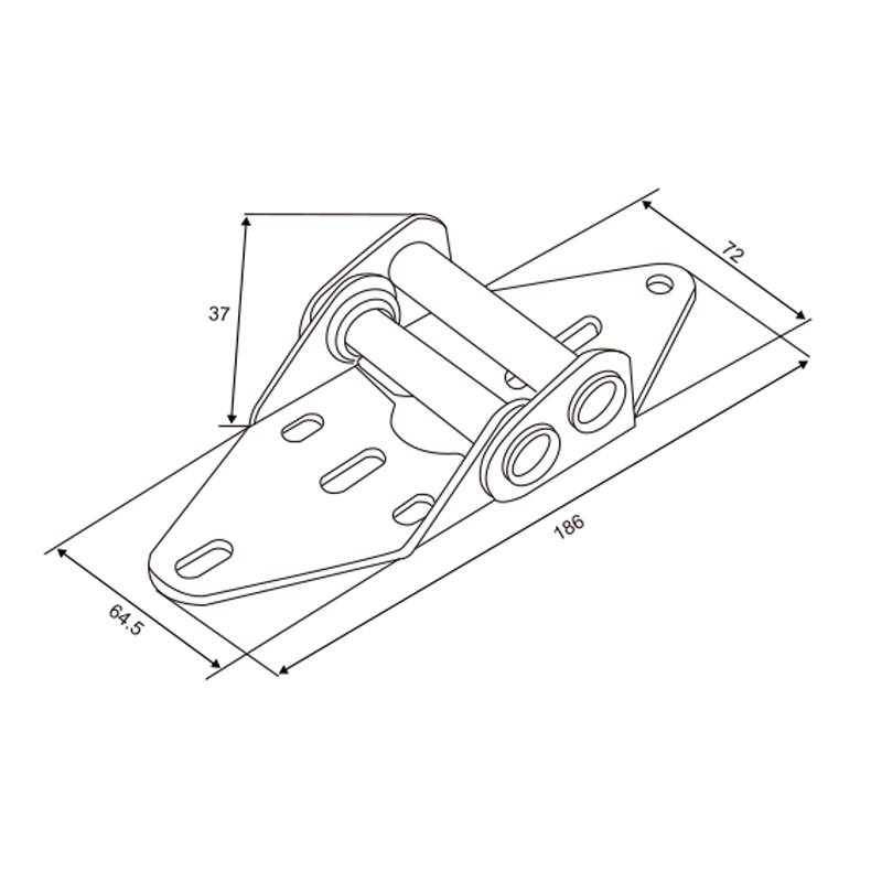 Galvanized Hinge #2 for Sectional Garage Door | 11 GA Corrosion-Resistant Joint – Model WT-T60017