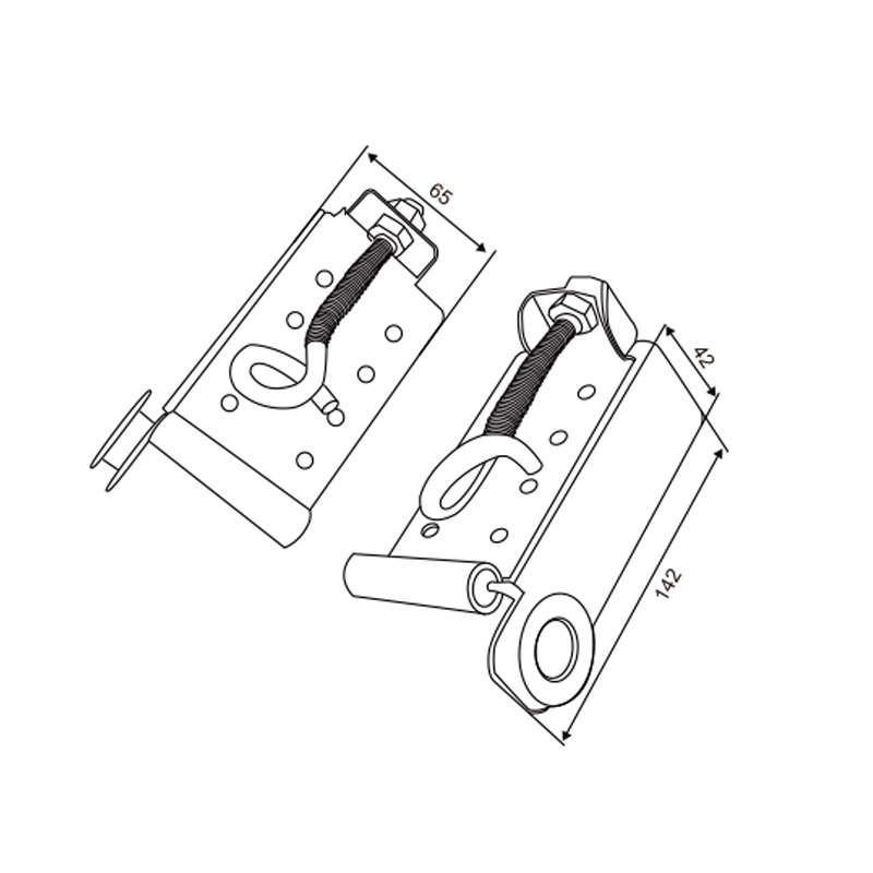 Adjustable Garage Door Bottom Bracket | Versatile Height Support – Model WT-40017