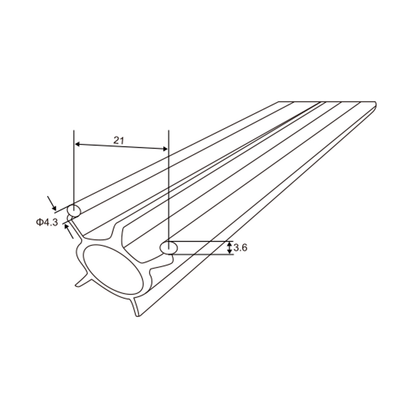 Rubber Bottom Profile | Premium Garage Door Lower Seal Strip – Model WT-P100006