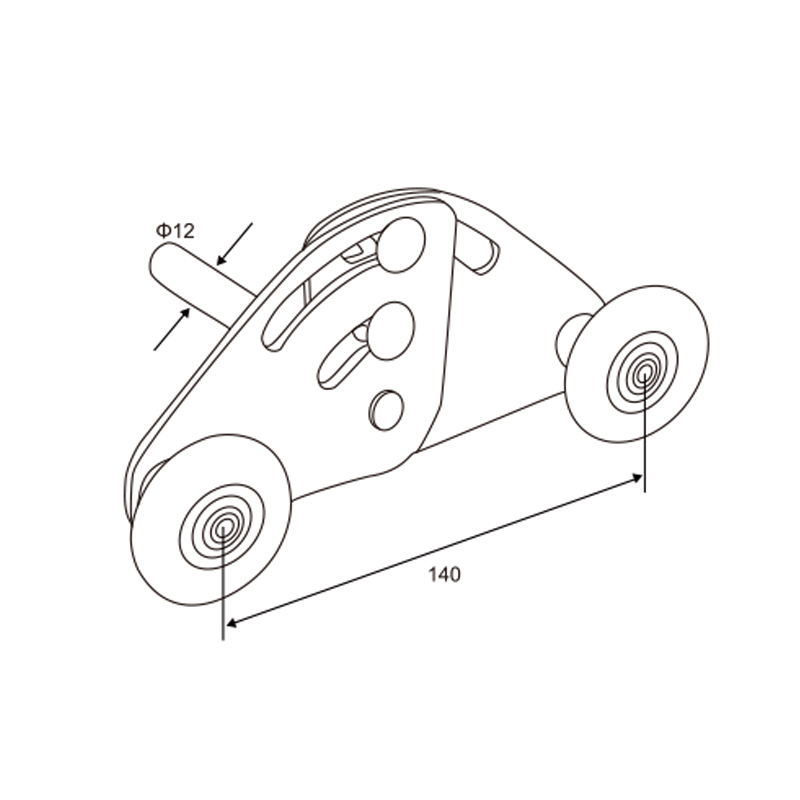 Tandem Roller for Double Track System | Dual-Wheel Garage Door Roller – Model WT-R20024