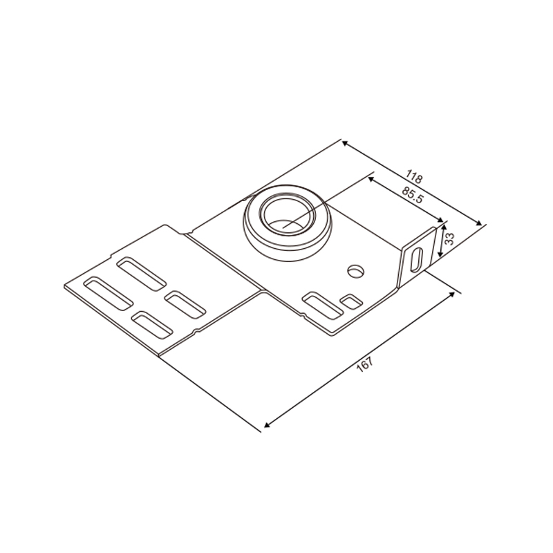 Galvanized Steel End Bearing Bracket | Corrosion-Resistant Garage Door Support – Model WT-B30008
