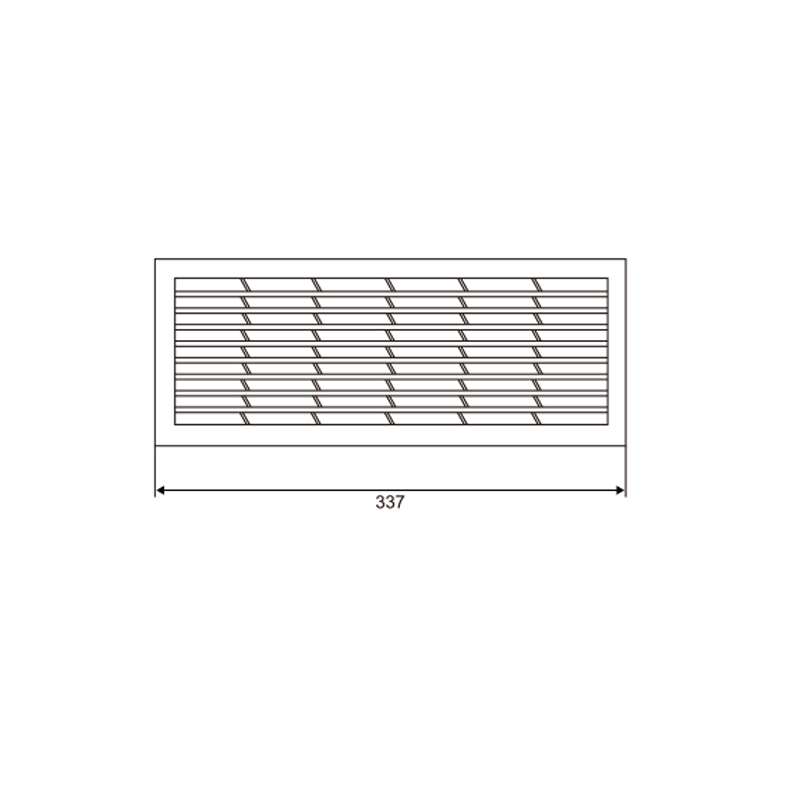 White Plastic Air Vent with Fly Screen Mesh | Garage Door Vent Window – Model WT-W110009