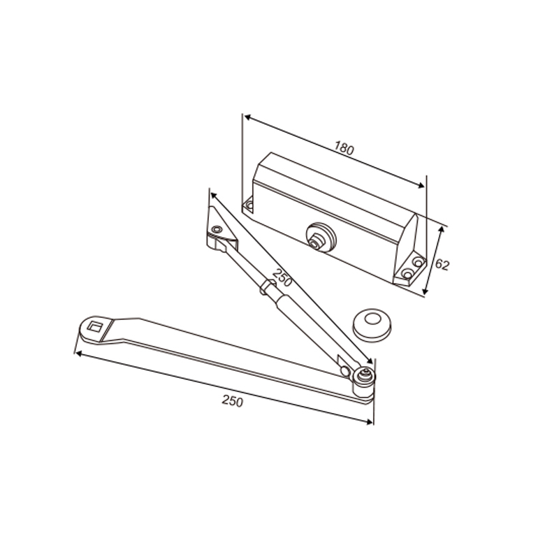 Garage Door Closer for Pass-Through Door | Smooth Operation Closer – Model WT-L80005