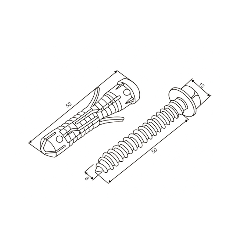 Lag Screw with Plastic Washer 8×50 mm | Garage Door Structural Fastener – Model WT-C12011