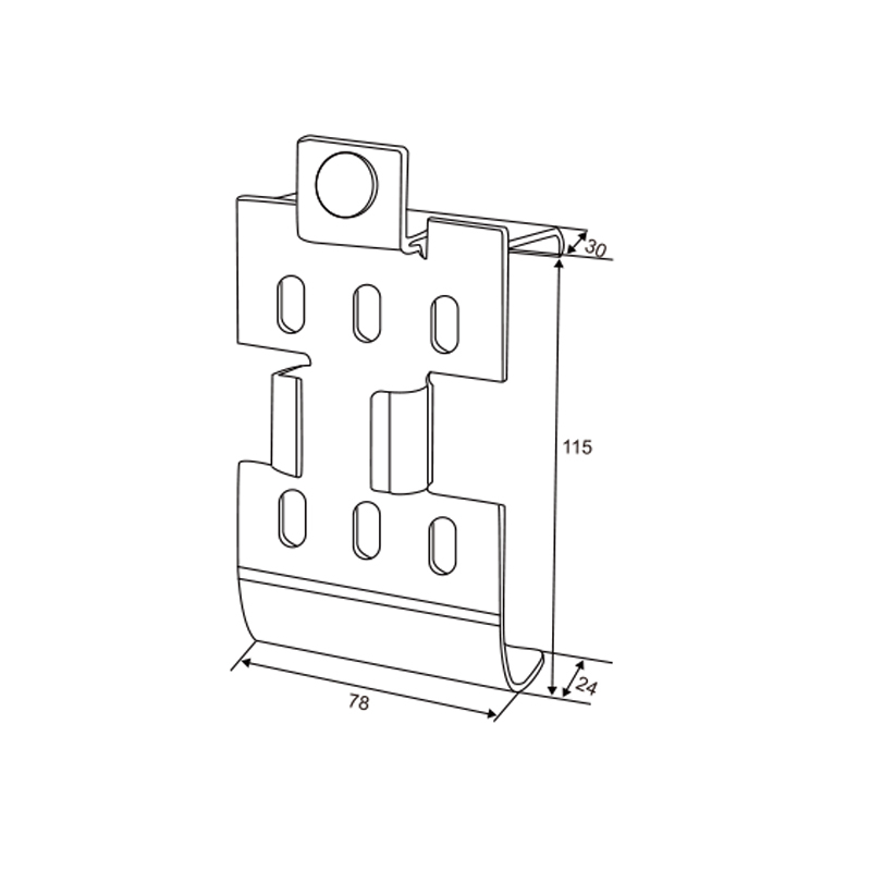 Angle Bracket for Double Track | Reinforced Dual-Rail Support &ndash; Model WT-T50031