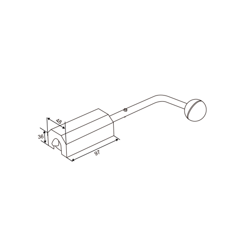 Shoot Bolt with Black Cover | Heavy-Duty Garage Door Lock Bolt – Model WT-L80019
