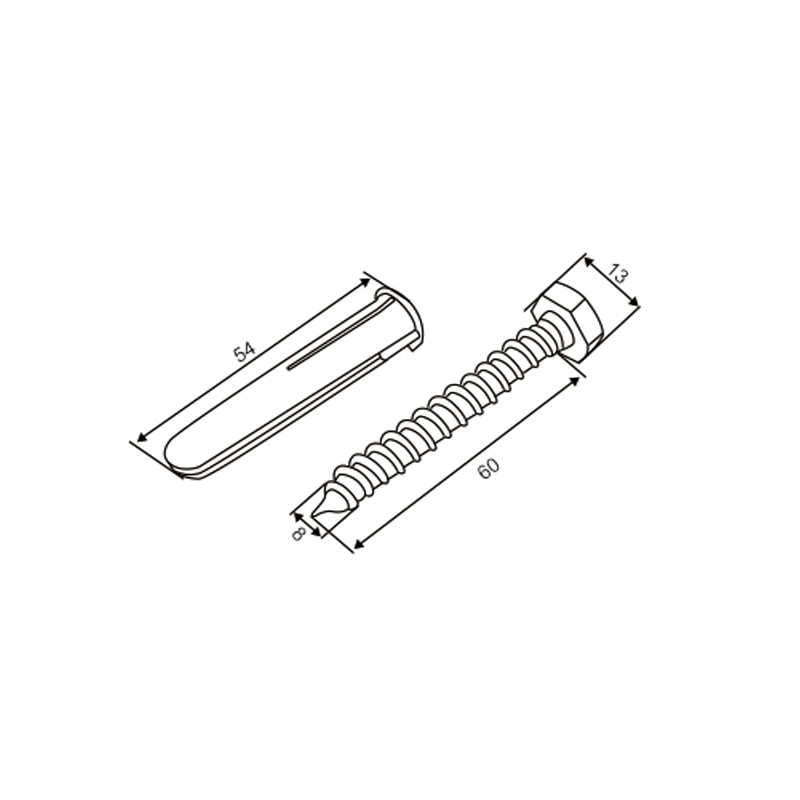 Lag Screw with Plastic Washer | Versatile Garage Door Fixing Screw – Model WT-C12012