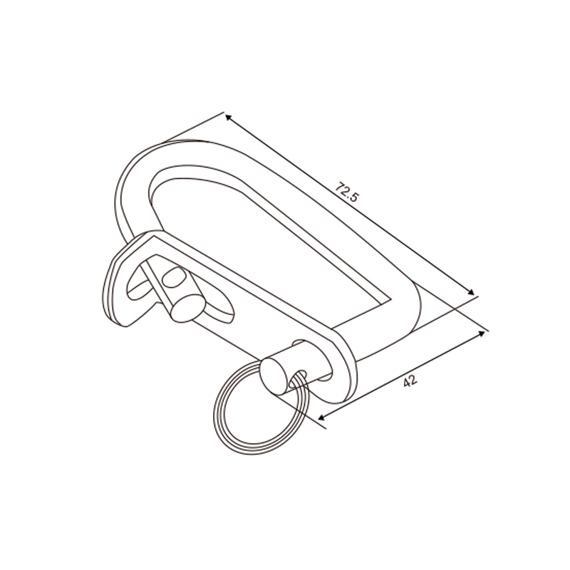U-Type Hook for Single Tension Spring Tilt Door | Durable Mounting Hook &ndash; Model WT-T50035