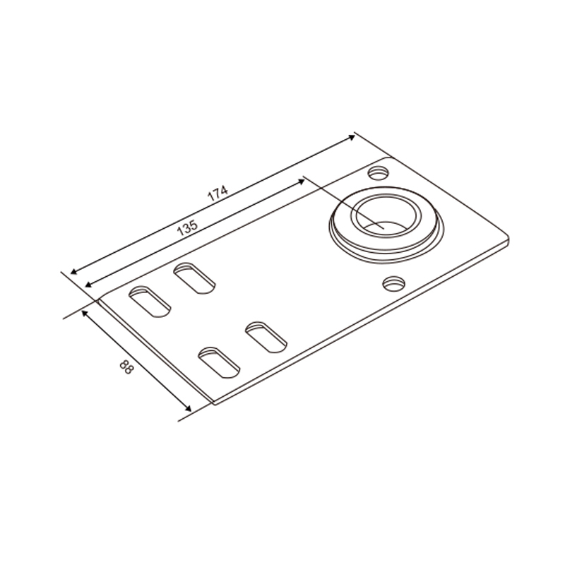 Bearing Shaft Support Bracket | Thick-Gauge Steel Garage Door Mount – Model WT-B30010