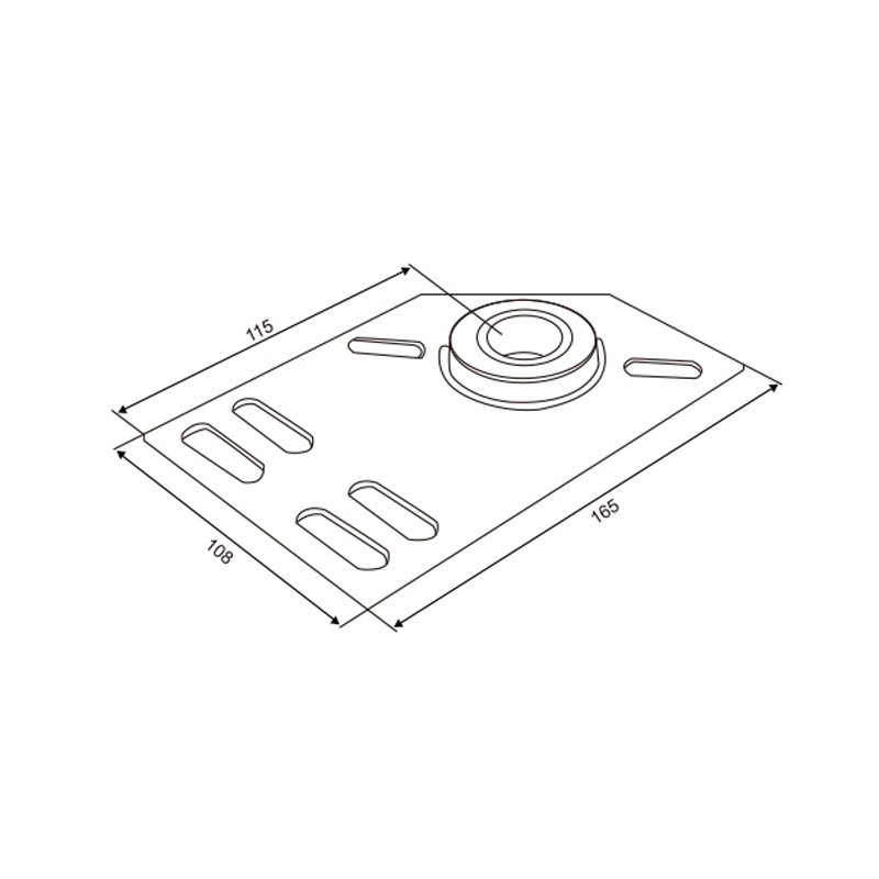 Galvanized Steel Bearing Bracket | Premium Garage Door Hardware Support – Model WT-B30011