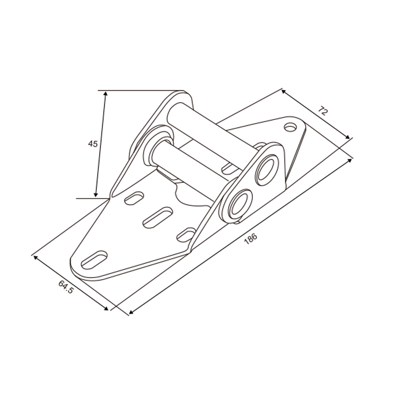 Galvanized Hinge #3 for Sectional Garage Door | 11 GA Heavy-Use Panel Support – Model WT-T60018