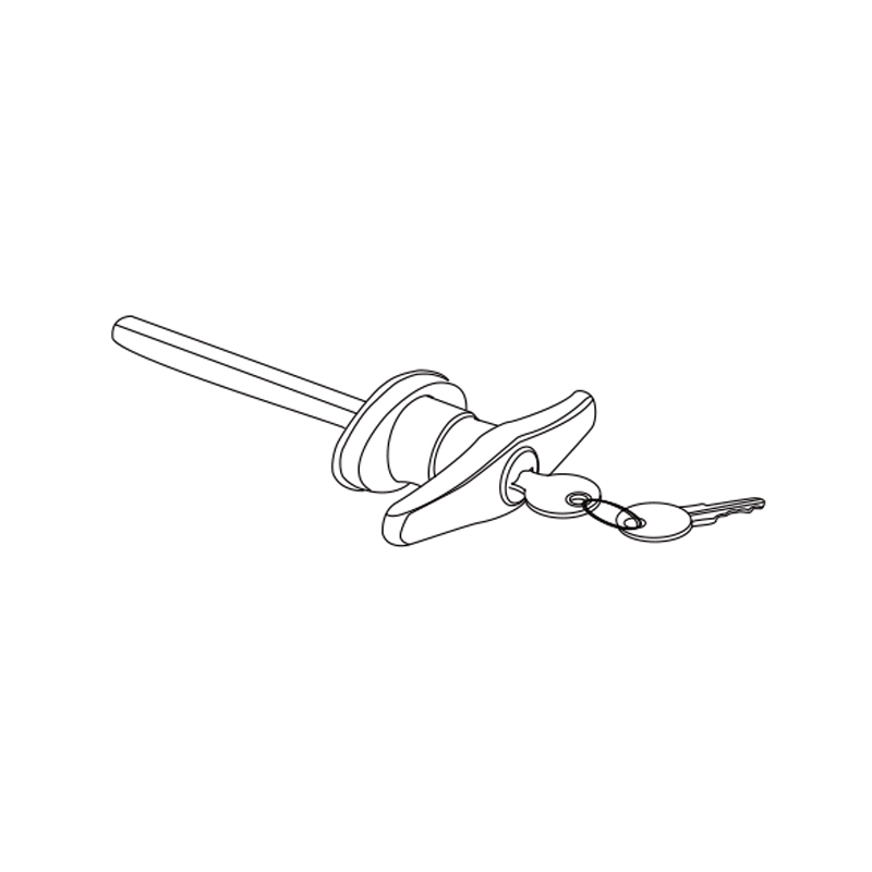 Garage Door T-Handle with Key | Premium Lockable Handle – Model WT-L80012