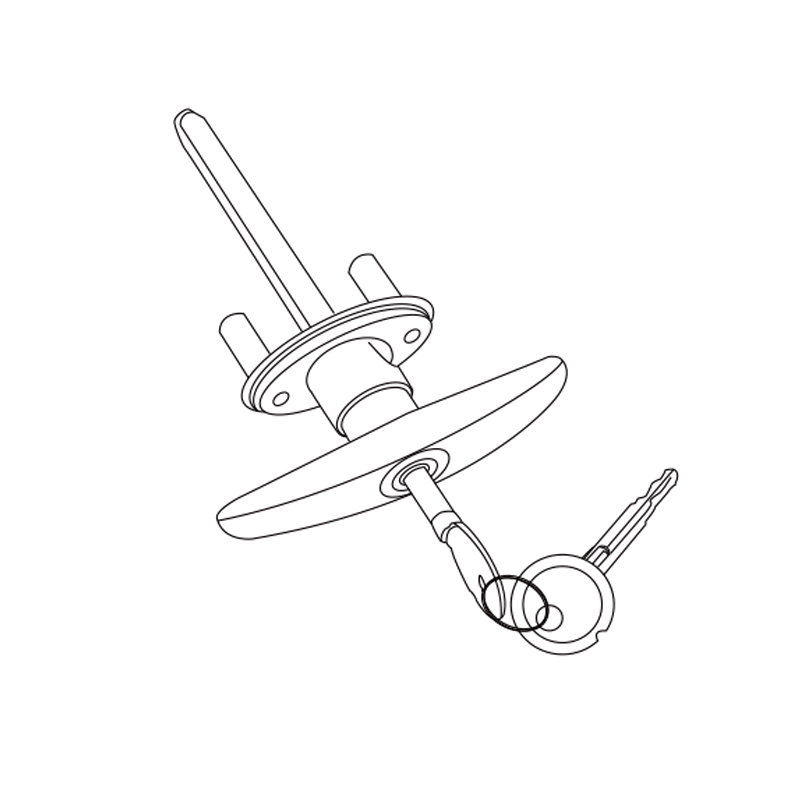 Garage Door T-Handle with Key | Heavy-Duty Lock Handle – Model WT-L80014