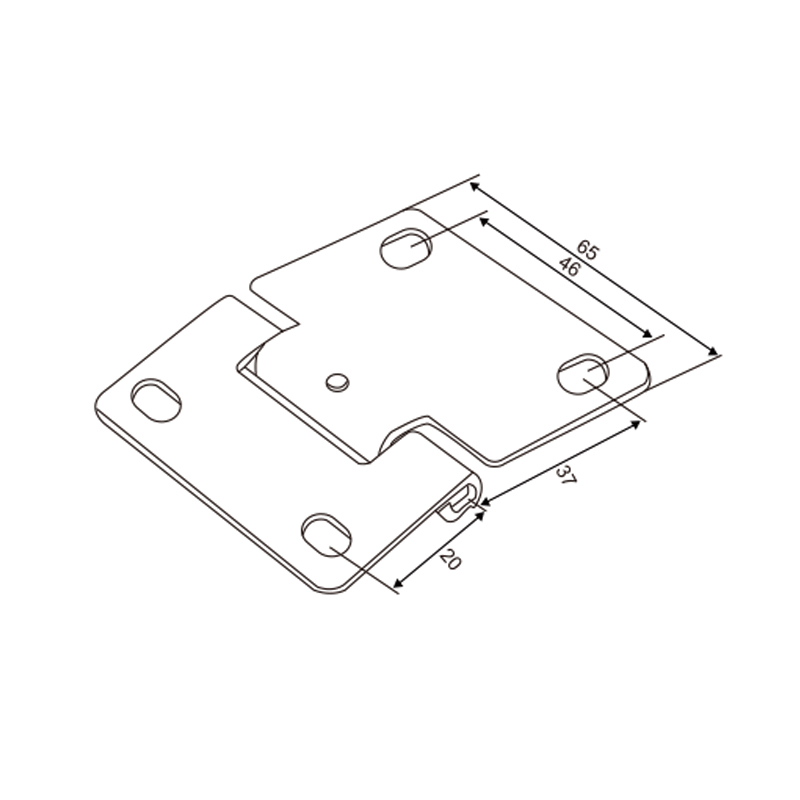 Powder-Coated Center Hinge | 2.0 mm Protective Panel Joint – Model WT-T60032