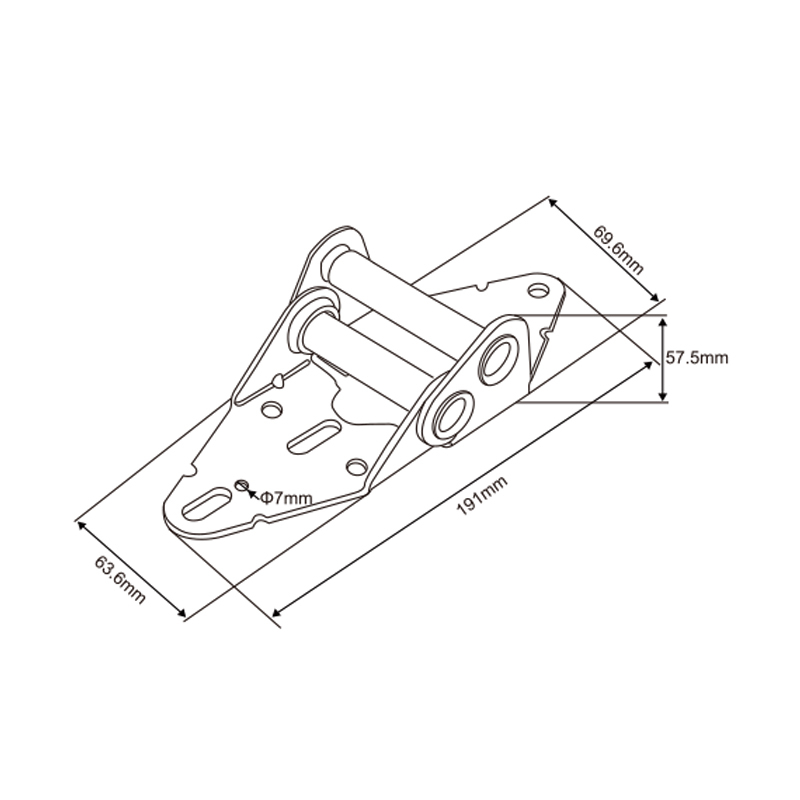 Galvanized Hinge #5 | Long-Life Metal Hinge for Sectional Doors – Model WT-T60010