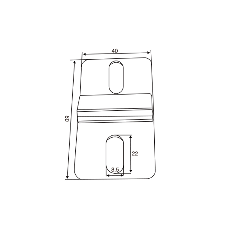 Plate for Double Track System | Steel Reinforcement Mount &ndash; Model WT-T50019