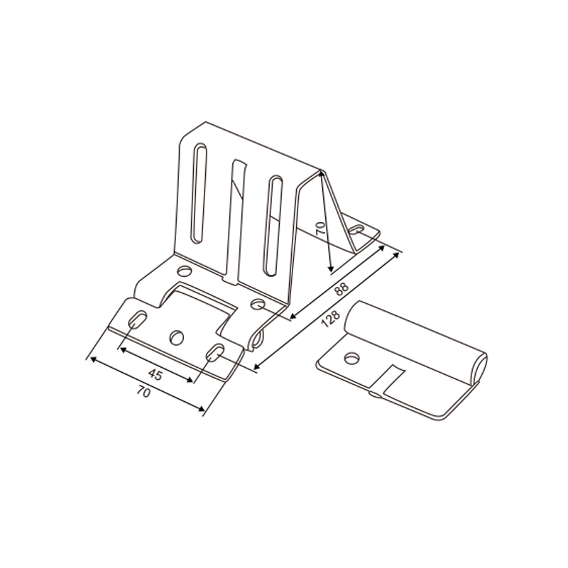 Galvanized Finger-Protection Side Hinge | 2.5 mm Corrosion-Resistant Hinge – Model WT-T60028