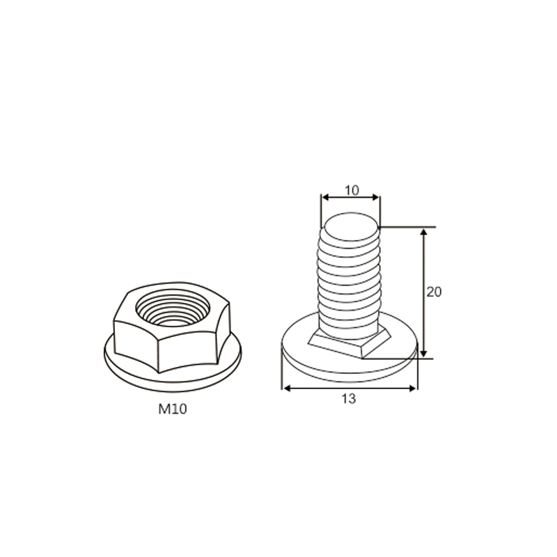 Carriage Bolt 10×20 mm | Garage Door Structural Fastening Bolt – Model WT-C12016