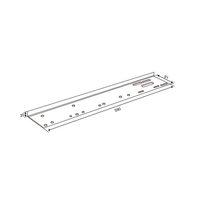 Track Connection Plate | Garage Door Rail Connector &ndash; Model WT-T50033