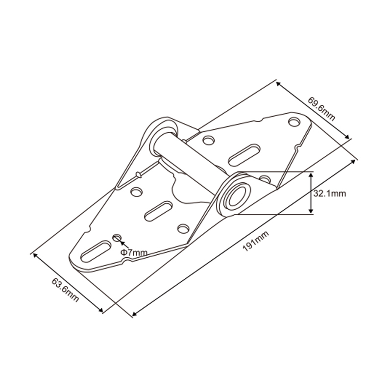 Galvanized Hinge #1 | Zinc-Coated Sectional Door Joint Hardware – Model WT-T60006