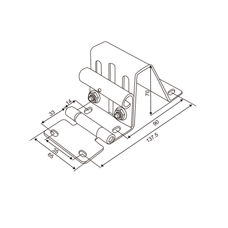 Adjustable Side Hinge | 2.5 mm Adjustable Panel Connector – Model WT-T60023