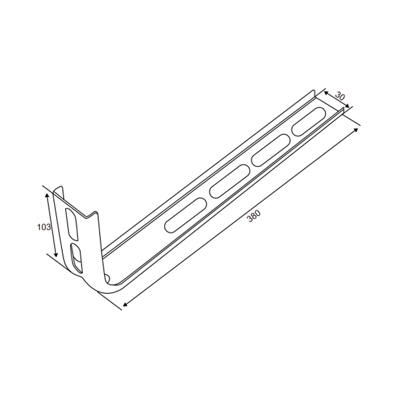 L-Type Installation Bracket for Track | Reinforced Mounting Support &ndash; Model WT-T50027
